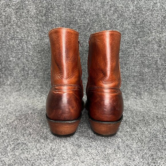 Boulet Ranch Hand Western Boots Men's Size 10 Brown Leather Zip Dress Cowboy - Picture 5 of 14